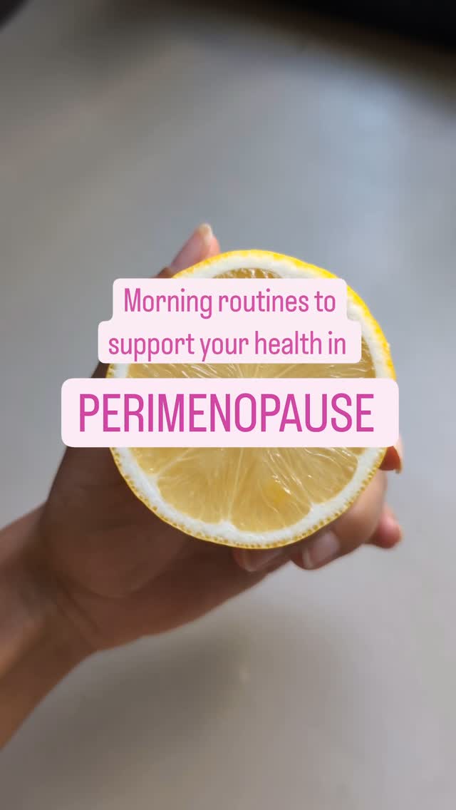 Morning routines to support your health in PERIMENOPAUSE 🙌🏼

1) refuel with water after the night, add a pinch of sea salt and lemon water if night sweats are already present to help replenish minerals 

2) eat breakfast, choose an alternative that is low in sugar and higher in protein and healthy fats. Blood sugar regulation is super important in perimenopause!

3) have coffee AFTER breakfast 

4) set aside 15 minutes to meditate and plan your day to reduce overwhelm and stress 

5) take your HHY supplements 

6) fill a bottle of water and make sure you have a plan for lunch and healthy snacks if needed 🙌🏽 

Follow for more nutritional tips to support you through perimenopause 💗 

#perimenopause #menopause #womenshealth #healthyliving