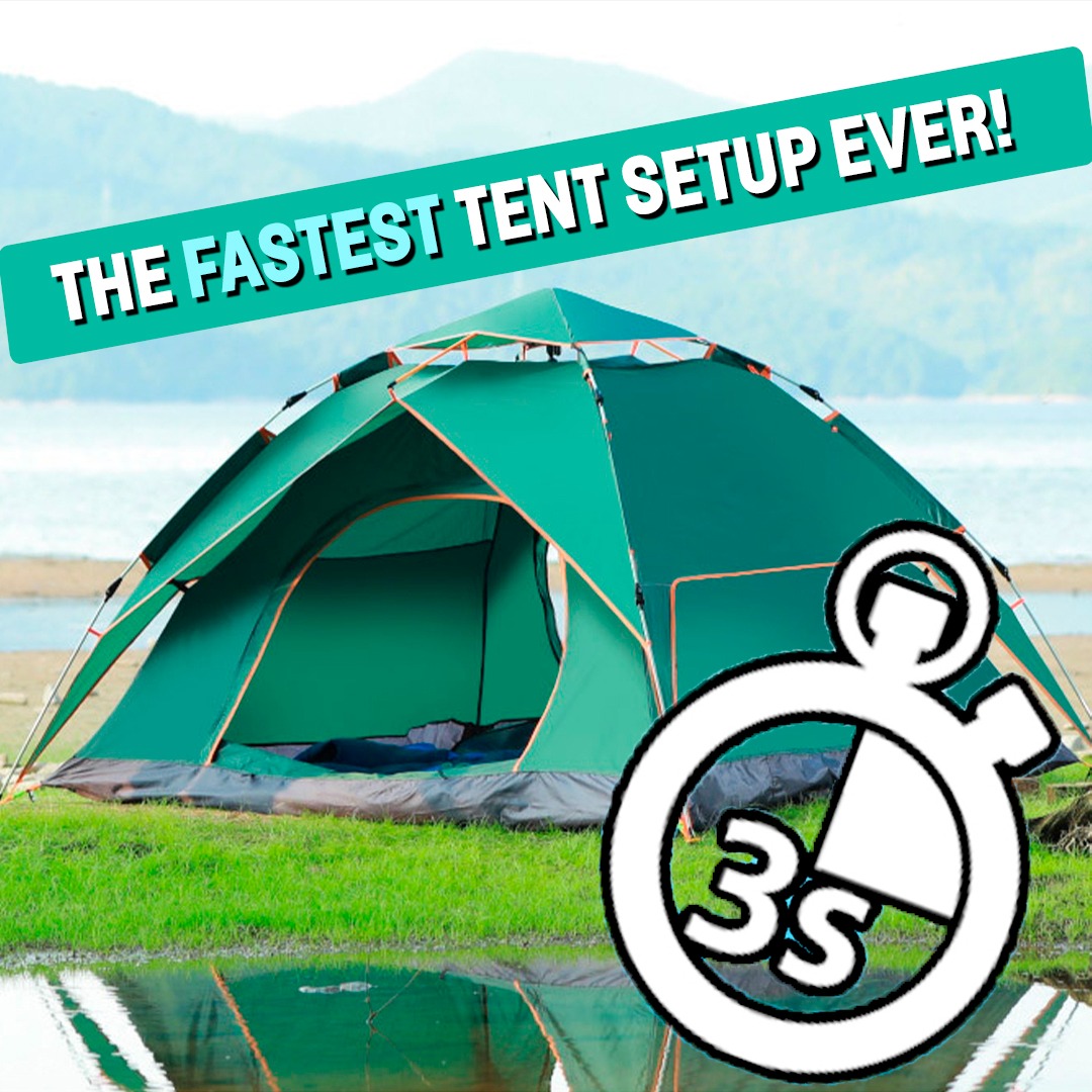 Amazing 3 Seconds Fast Setup Tent! 🏕️