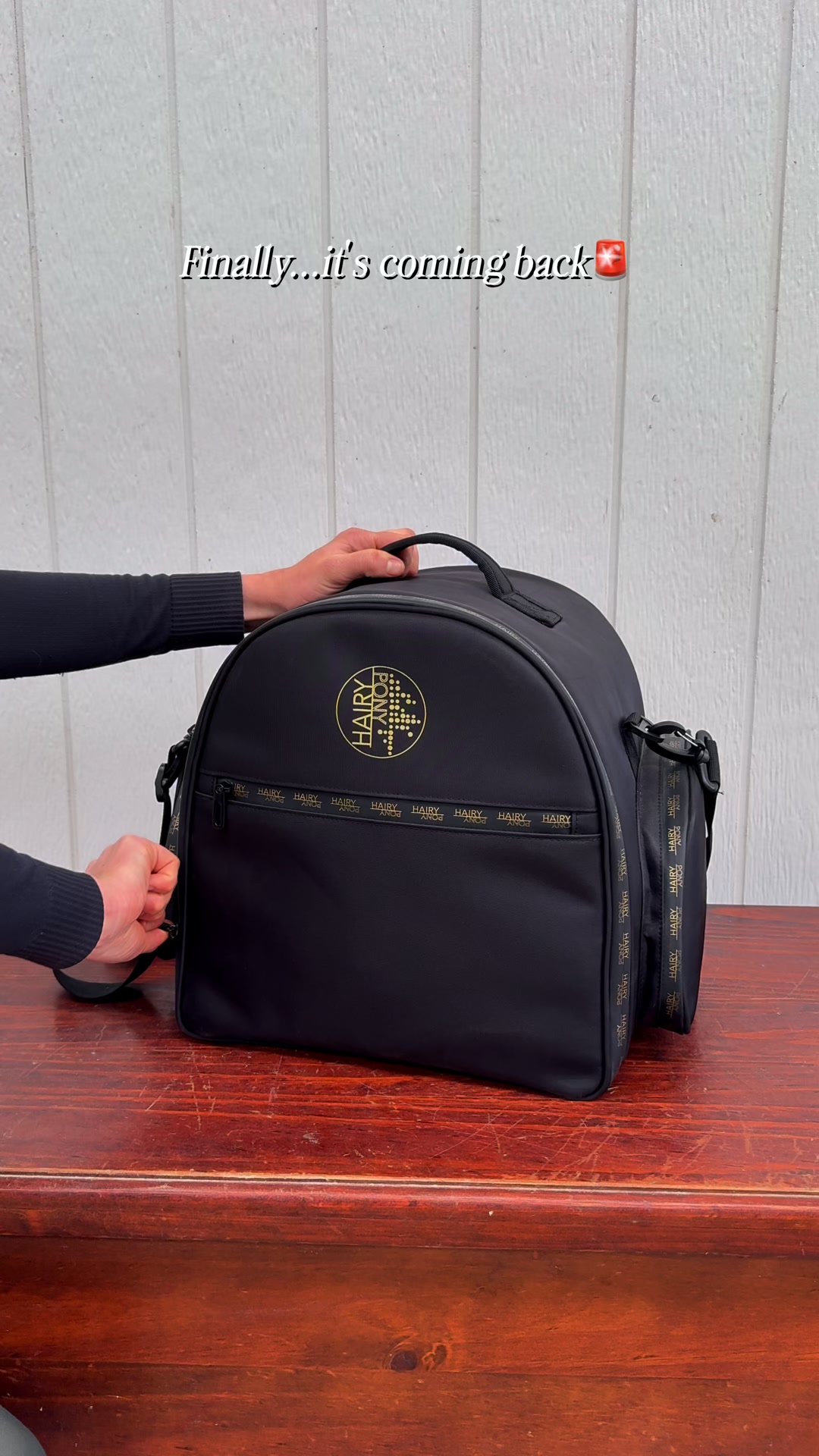 The sell out Helmet Bag is coming back! ✨ Now available for pre-order ✨
Also, share a review with photos of your Hairy Pony Products to receive 15% off your next purchase!