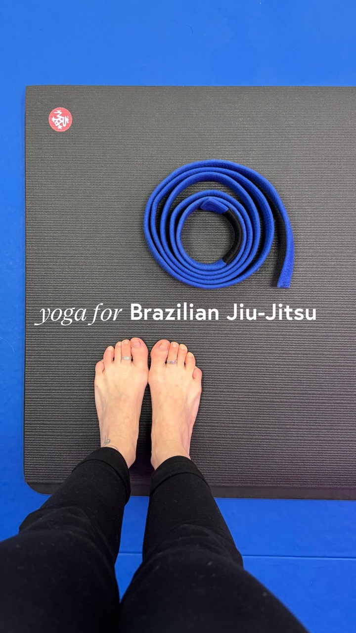 Do you practice Brazilian Jiu-Jitsu? 🥋✨
 
Yoga teacher and BJJ practitioner @ingridncviana shares key poses to improve mobility, speed up recovery, and prevent injuries—so you can roll with more ease and control.
 
Try these before or after training:
• Cat-Cow: Mobilizes the spine and connects breath to movement.
• Lizard Pose: Deep hip opener for flexibility and mobility.
• Low Lunge Twist Pose: Enhances spinal flexibility and breath control.
• Pigeon Pose: Opens the hip flexors and release lower back tension.
• Cobra Pose: Strengthens the back and open the chest and shoulders.
• Bridge Pose: Builds glute and core strength for stability.
• Reverse Pigeon Pose: Helps release tension in harmstrings, glutes and lower back.
• Supine Twist: Aids spinal release and relaxation.
• Knees to Chest: Stretches the lower back muscles and neutralizes the spine.
 
💙 Want to learn more? Check out Ingrid’s full yoga class and her journey with BJJ on the Manduka Magazine. Link in bio!
 
#yogaforsports #yogaforathletes #martialarts #stretches #yogaflow #yogaposes #yogainspiration #practiceon