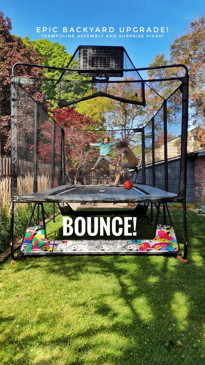 Our backyard just got upgraded!

The stoke is even higher than the bounce right now and the kids are on cloud nine after we pulled off the biggest surprise of their lives so far by secretively assembling an @aconofficial X 17 trampoline in the backyard while they were at school.

Torin has said ‘this is the best day ever!’ so many times and they think we’re the coolest parents ever. 🥹

I’m so excited for this addition to be a place to hang out and to play on and under and to help improve air awareness and safely practice gymnastics and be a memorable part of their childhood like trampolines have been for so many of us growing up!”