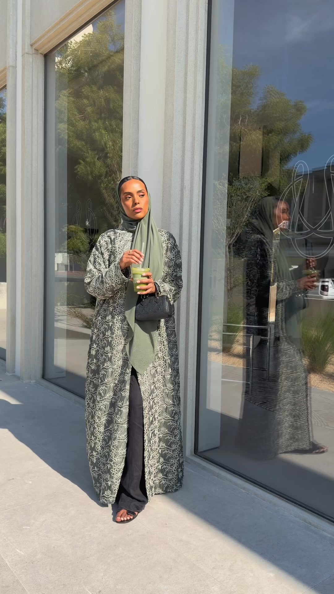 Rooted in nature and refined through detail, the Zahara Abaya in Deep Olive captures the essence of the Botanica Edit. 

Shop our Ramadan and Eid collection today.