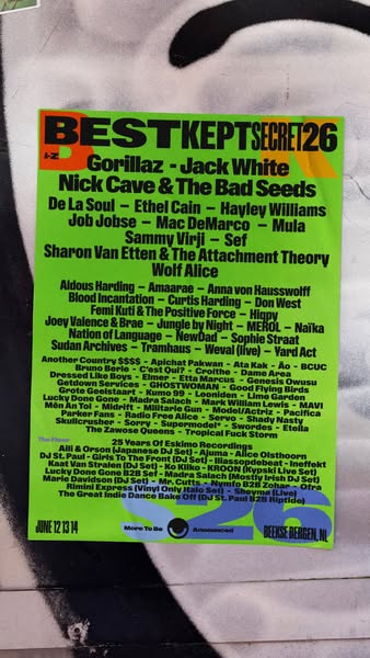 We’re playing at Best Kept Secret Festival on Saturday, June 13th! Check all info and tickets.