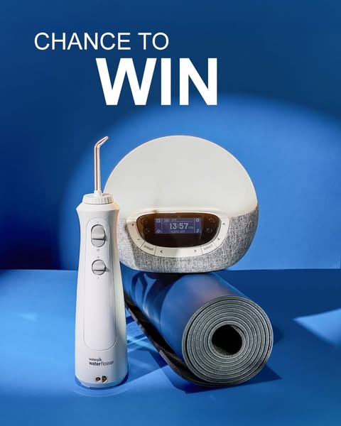 WIN A SPRING RESET BUNDLE 🌿✨

Step into spring feeling refreshed, recharged and ready to prioritise you. We’ve teamed up with wellness essentials to help you build healthier habits and glow from the inside out this season.

You could win: 
🦷 Waterpik Cordless Pearl
💡 Wake up Lamp
🧘‍♀️ Yoga Mat

To enter, all you need to do is
✅ Like this post
✅ Follow @waterpikuk

Good luck! 🤞

Open to UK residents, 18+. Enter by 23:59pm UK time on 15/04/26. One (1) entry per person. One (1) prize to be won, comprising of one (1) Waterpik Cordless Pearl( £64.99), one (1) Lumie lamp (£149), one (1) ALO yoga mat (£148). Winner drawn at random on 16/04/26. Internet access and Instagram account required. T&Cs apply – see: https://tinyurl.com/yc52ezjf
