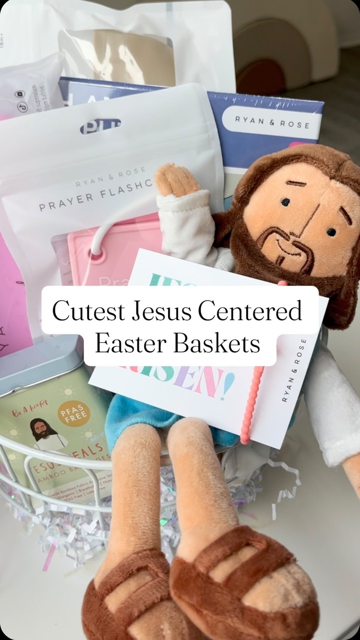 Easter is almost here! Let’s keep the focus on Jesus. 🩷

40% off all Ryan & Rose!! 
Use code: CAITLINSEARS to save always! 

If you’re putting together baskets for your little ones, here are some of the sweetest faith-filled finds: 
puzzles you can do together while talking about Jesus, silicone Scripture cards to help them learn the Bible, fun bath toys that teach about the flood, a soft Jesus plushie to hold, a bracelet they can wear that always points them back to Him, & even little bandaids that remind them that Jesus heals. 🩷 

Such a simple way to make Easter meaningful & give them fun things they will love but will also lead them to him! 🥹 

#easter #easterbasket #motherhood #eastersunday #jesus