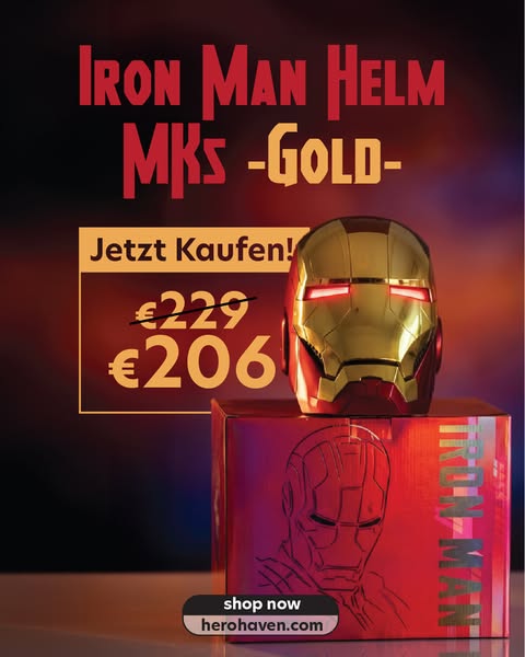 Iron Man Helm MK5 Gold