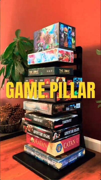 😎 Board game storage that actually looks good.

Yes, this helped clean up my fast-growing cardboard collection.

.. Yes I still have games in random corners of the house.

The Game Pillar by Box King is a modular, vertical storage solution for board games that keeps everything accessible without taking over the room.

This is the shorter version compared to the standard Game Pillar tower, and honestly it serves as a solid show-piece while still helping cut down on clutter. 

Disclosure: I wasn’t paid to make this, but the product was provided to me for free.

Get 10% off any Box King item with code “CODY” 

#boardgamestorage #boardgames #tabletopgaming #gamenight #boardgamecollection #hobbyroom #tabletop #unboxing