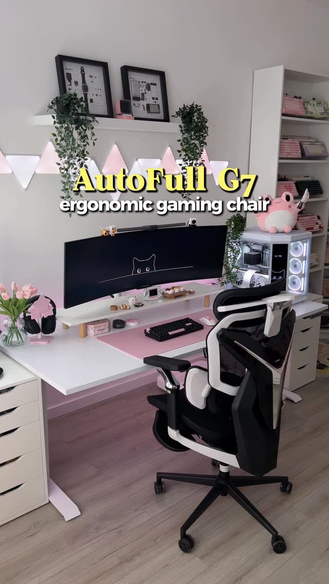 This has to be the best, most nostalgic, comfiest ergonomic gaming chair I’ve ever had. Short girl approved! (When I say short, I mean 5” 🤭😭) 

The AutoFull G7 delivers next-level comfort with dynamic auto-adjusting lumbar support, a 140° zero-gravity recline with footrest, 4D dual-axis head and neck support, and fully adjustable armrests that move with you. Breathable mesh, solid build, and all-day support: perfect for long gaming sessions or workdays. 🎮💺🔥

If you’re looking for an upgrade, check the link in my bio (under Beacons!)

#ergonomicchair #gamingchair #autofullgamingchair #gamingroom #desksetup #pcsetup #cozydesk #deskinspo #cozygamingcommunity #deskdecor #setupgamer