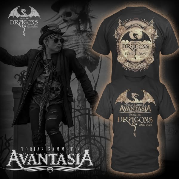 🔥 TOBIAS SAMMET’S AVANTASIA - HERE BE A DRAGON  🔥

🛒 Order here 👉https://shirt-vintage.com/collections/avantasia?page=1

✅ 100% Cotton – Soft & breathable
✅ Fast Delivery (5–10 business days)
✅ Worldwide Shipping – Get it anywhere!
✅ T-Shirts, Hoodies & More
✅ Available in sizes S to 5XL (Unisex)
#Avantasia #TobiasSammet #RiseOfTheDragons #MetalMerch #PowerMetal #LimitedEdition #TrueMetal #EpicJourney #OfficialTourMerch