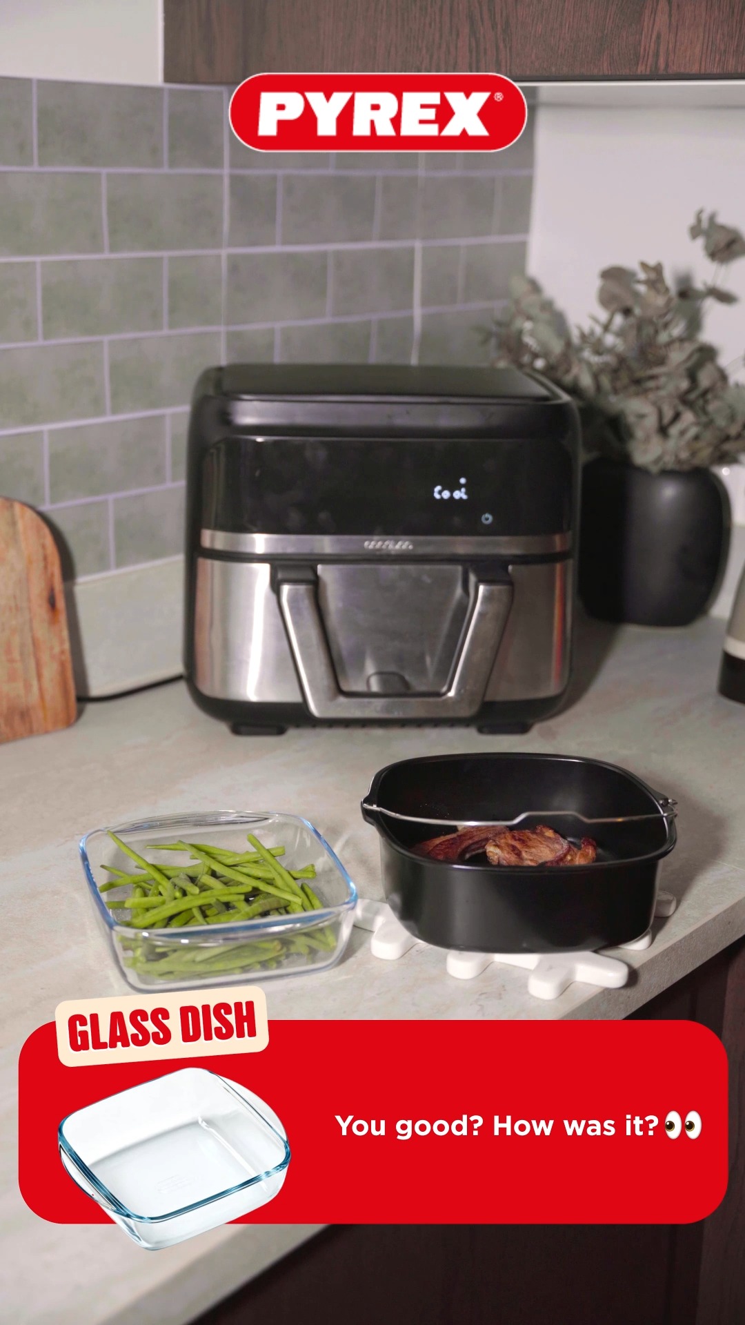 Have you discovered the Pyrex® dishes specially designed for the air fryer?

In glass or PFAS-free metal, they’re heat-resistant and ensure optimal cooking in your air fryer. 🔥 You’ll find other sizes to suit your air fryer* on the pyrex.co.uk  website 🛒
