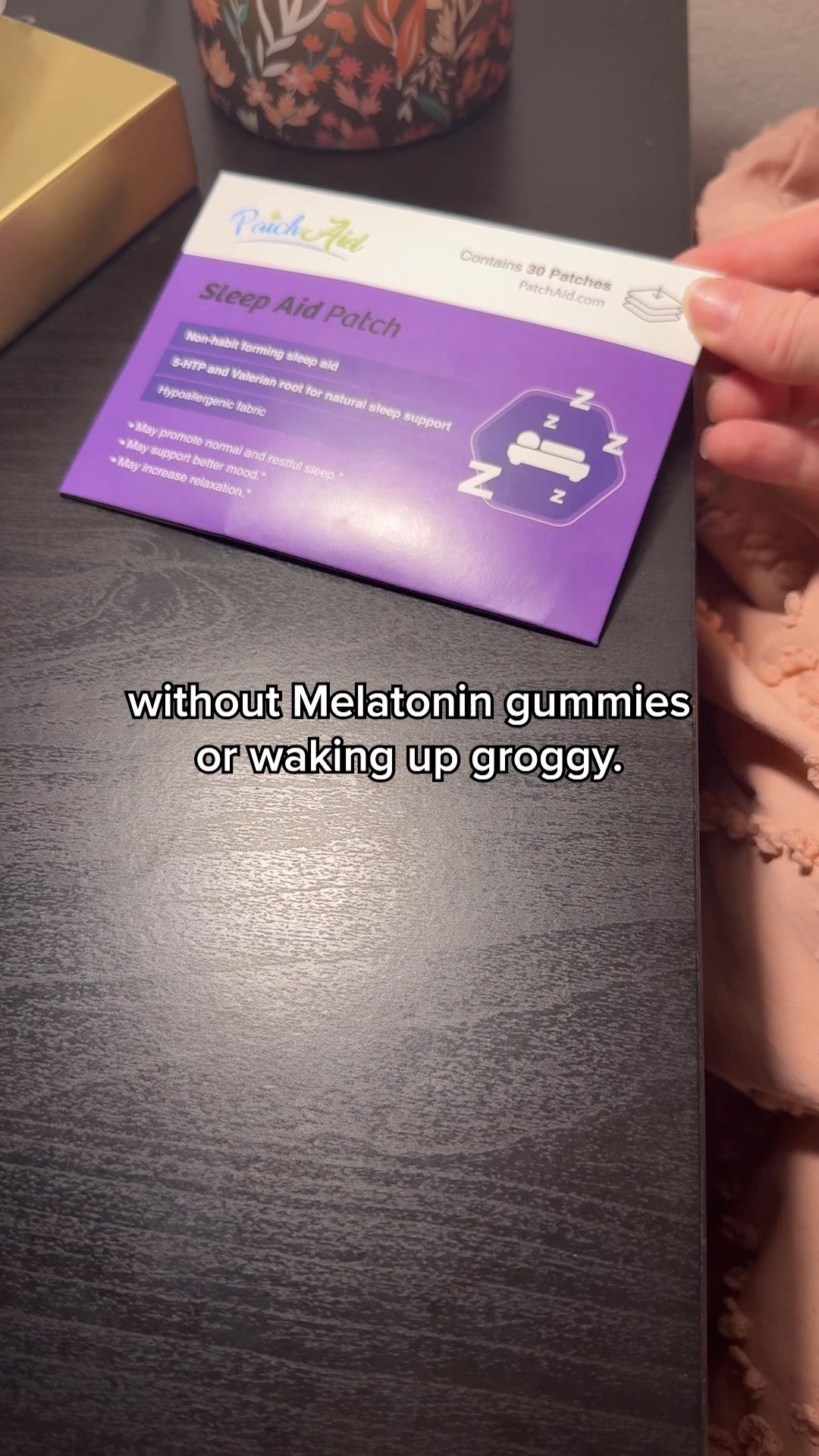 Wind down easily and get some great night's sleep without waking up groggy the next day! 💤 Try PatchAid's SleepAid patch, which helps you get the much-needed rest with all-natural ingredients in an easy-to-use vitamin patch.

Order today & find out why thousands of people gave a 5-star rating to PatchAid.