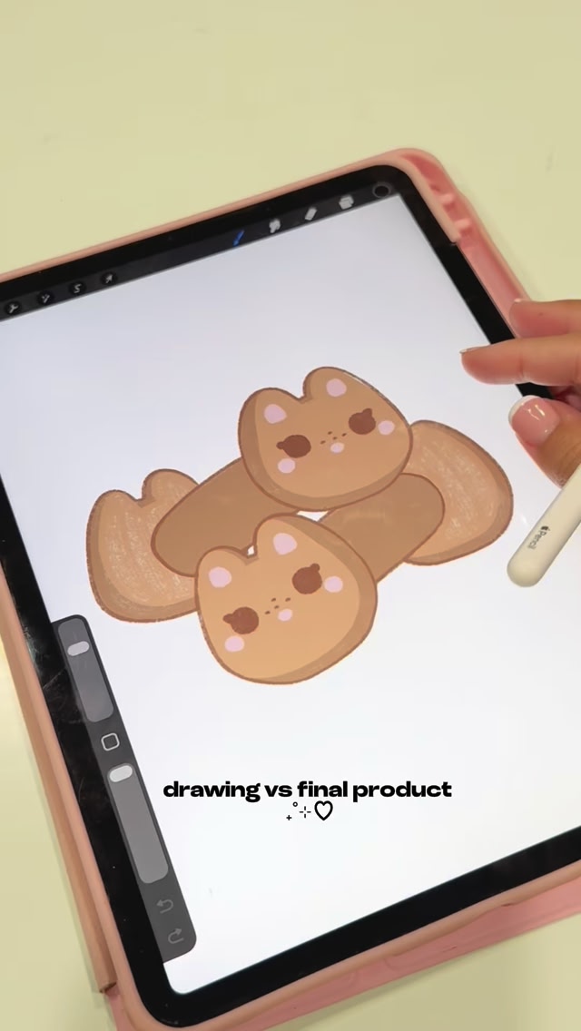 drawing vs final product 🤍