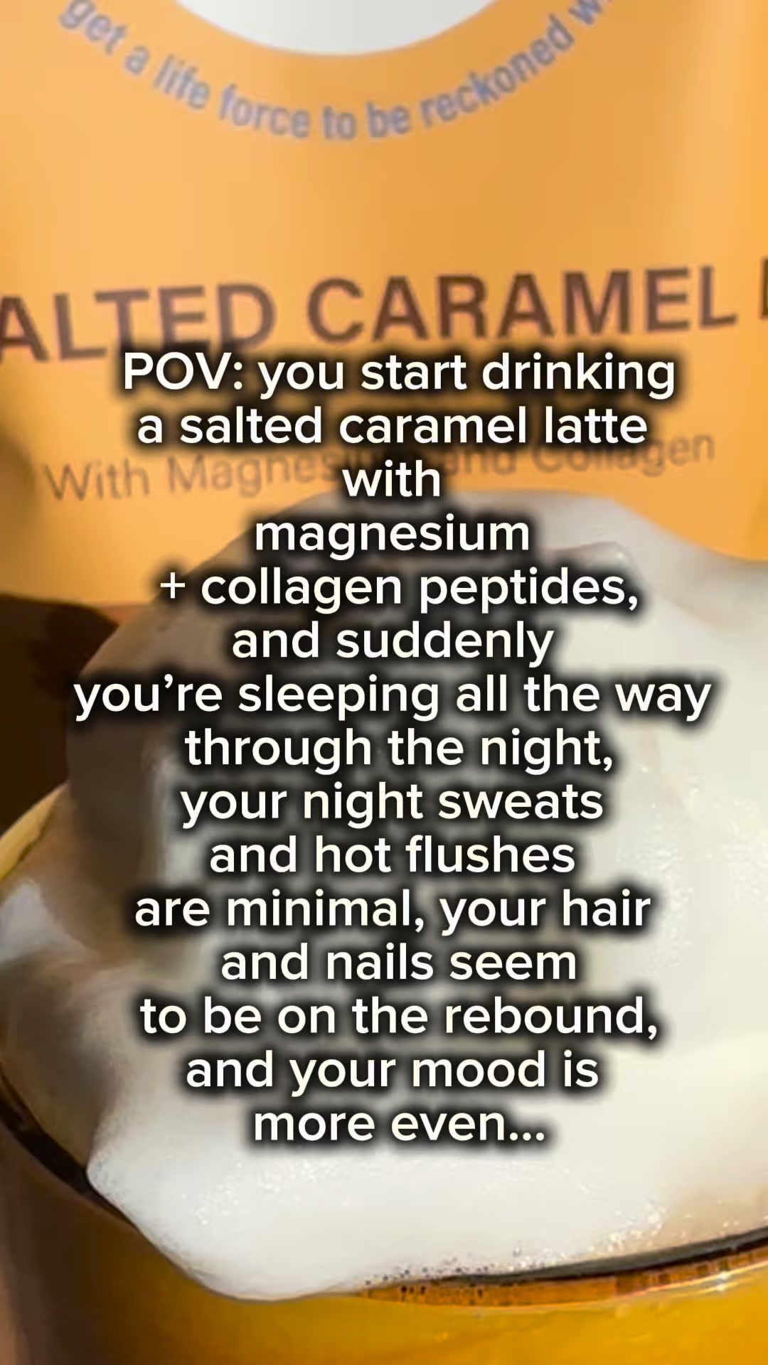 Magnesium Salted Caramel Latte (45 cals)