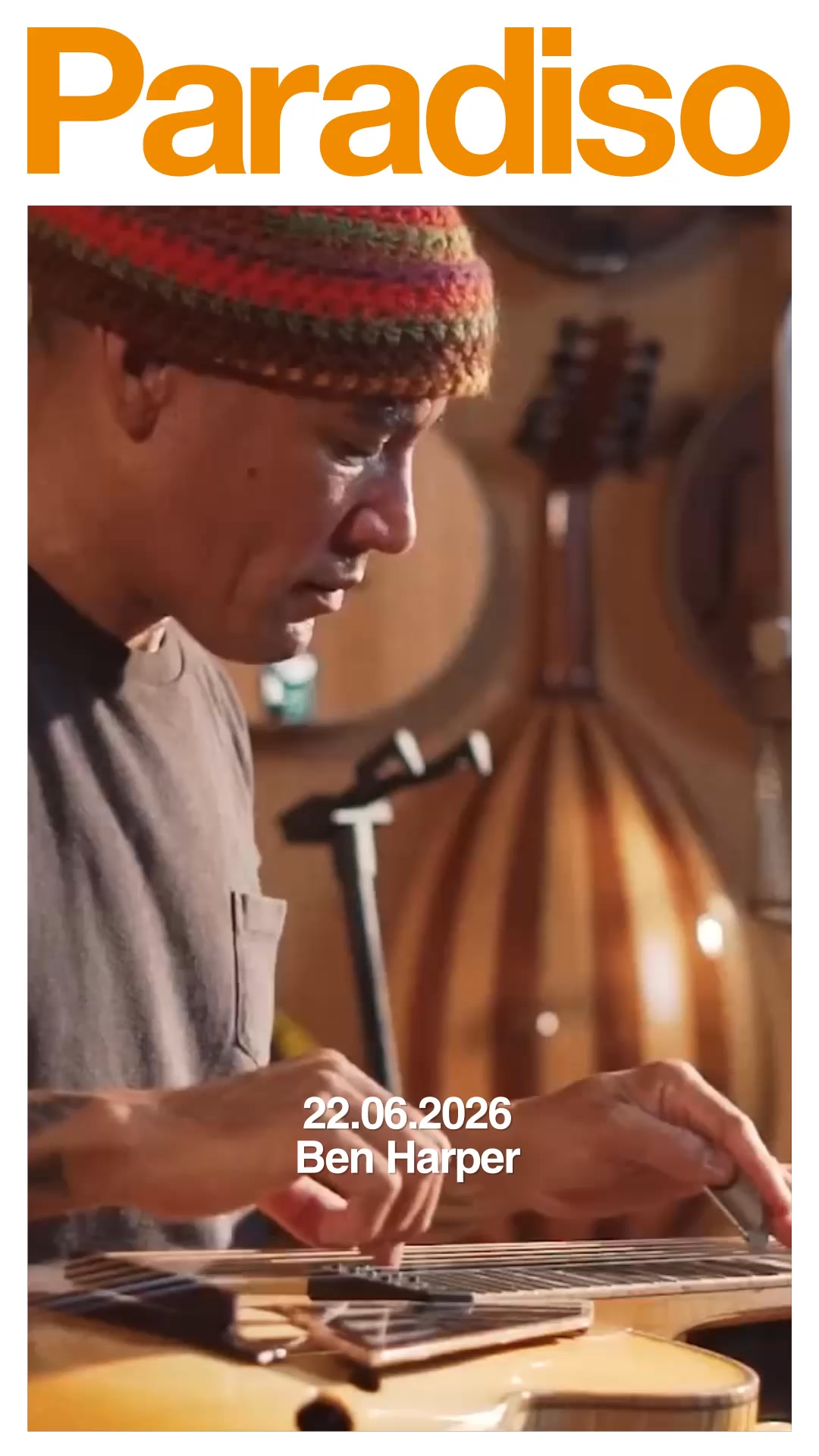 Op 22 juni komt Ben Harper naar Paradiso. Klik hier voor meer info en tickets.