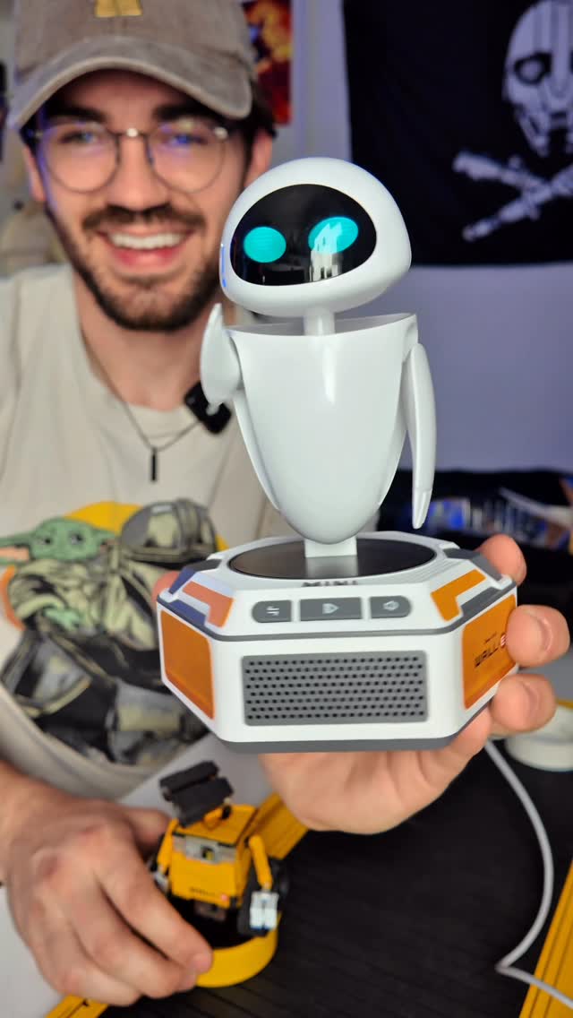 Introducing the coolest thing ever… A REAL WALL-E AND EVE 

Well, at least a close representation of them. You see, these are mini robots that can talk and move and make sounds just like their counterparts in Wall-E!

And I LOVE THEM 🫶🏼

They’re so fun and cute. Honestly I love Wall-E so this is great. 

You can find these two and some other awesome ones at @robosenofficial 

🚀🚀🚀

#walle #robosen #minirobot #smarttoy #ad #partnership #officedecor #toys #animatronics #robots