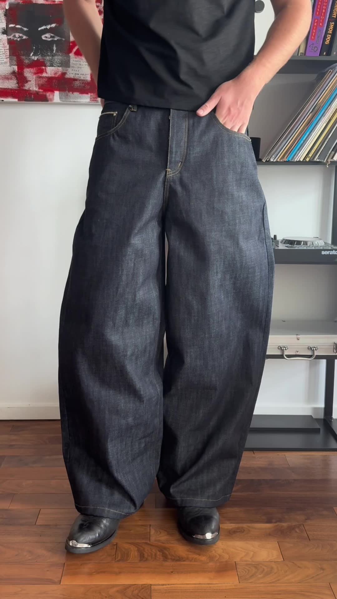 SHOP OUR JAPANESE RAW SELVEDGE DENIM! SHIPS NEXT DAY 
Crafted from 14 oz Japanese selvedge denim, these jeans reflect meticulous sourcing and intentional design. Woven on traditional shuttle looms in Japan, the fabric offers durability, rich texture, and the distinct character of raw selvedge.