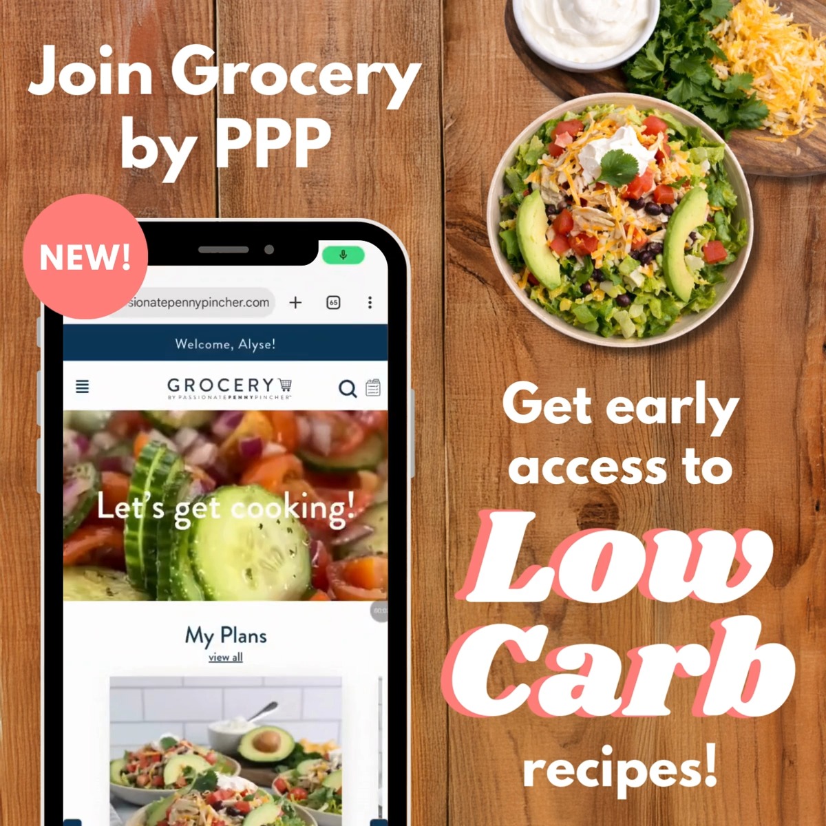 Early Low Carb Menu Access With Grocery by PPP!