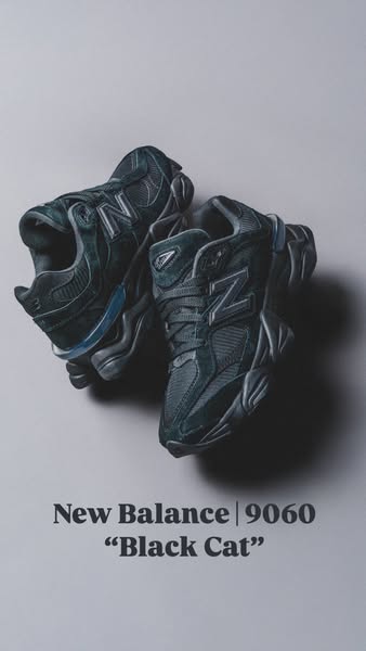 A Full Re-Stock of the New Balance 9060 “BLACK CAT” is now back Available!