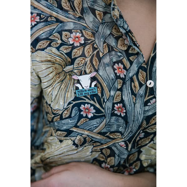 "Stitch Don't Kill My Vibe" Pin