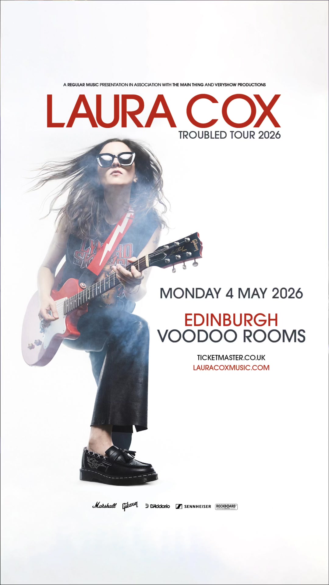 Don't miss Laura Cox at Edinburgh Voodoo Rooms on Mon 4 May. Grab your tickets now!