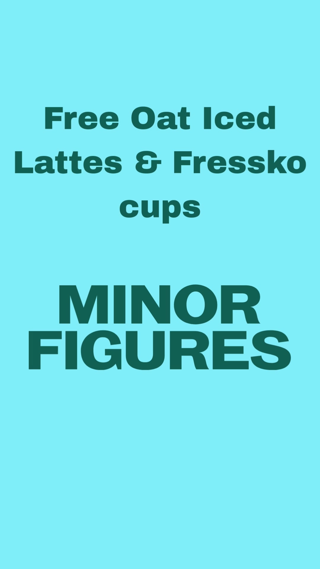 @ciaofabbricabreadshop Coogee is teaming up with @MinorFigures & @madebyfressko_offical to celebrate all that is good about iced oat lattes.
The first 50 people to order an Iced Oat Latte score a limited-edition, co-branded Minor Figures x Fressko cup.
Should you miss out on a cup don’t despair, we’re slinging FREE iced oat lattes all day -  Friday 27th Feb. Yes, all day.