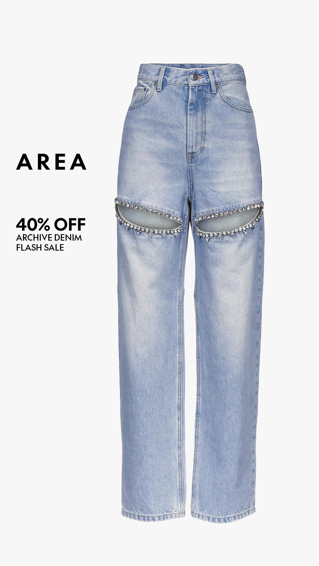 Explore AREA's Archive Denim Flash Sale.