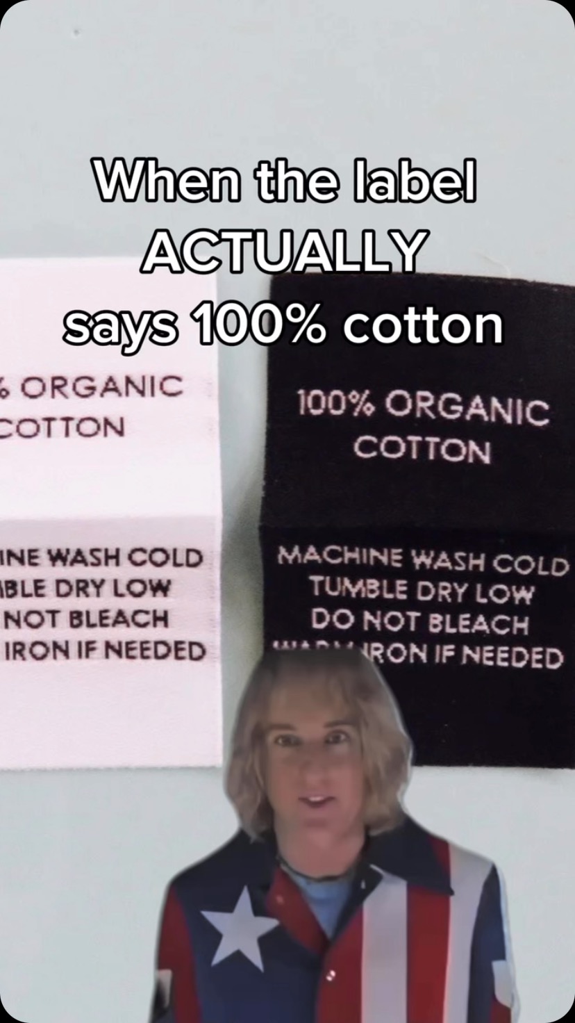 Bizarre how finding clothes NOT made of plastic feels like a challenge…

#polyester #microplastics #sustainablefashion #organiccotton #plasticfree