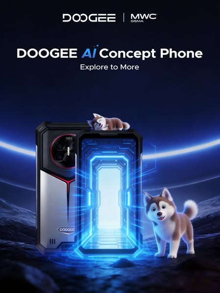 ✨ Step Through the Future at #MWC2026

The DOOGEE AI Concept Phone isn’t just a device — it’s a gateway to what’s next.
Powered by advanced AI integration and engineered with rugged DNA, it’s built to adapt, learn, and evolve with you.

Innovation meets imagination.
Technology meets exploration.

Discover it first at Hall 7 Booth 7C58.
Barcelona. March 2–5.

#DOOGEE #DOOGEEAI #MWC2026