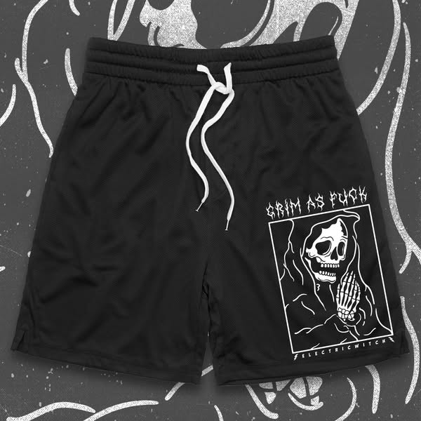 Black Metal Gym Shorts