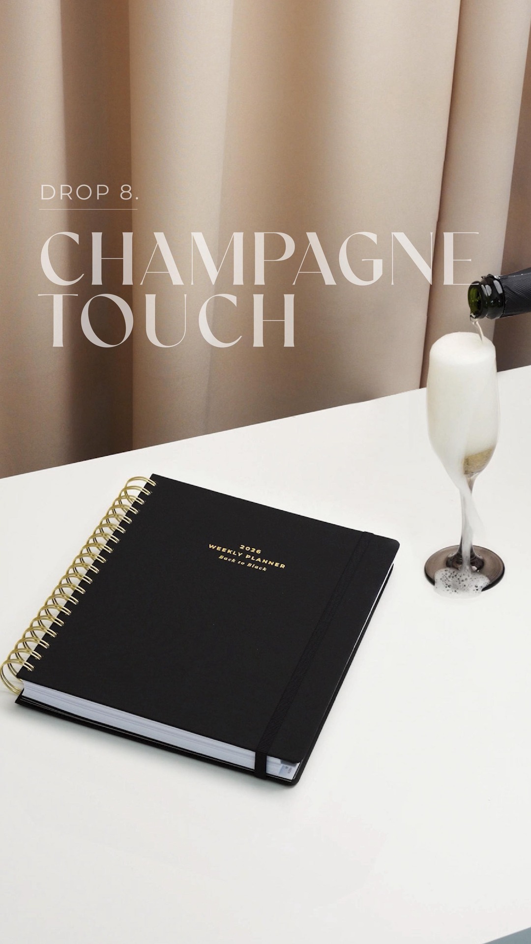 DROP 8 | TIME TO TOAST W/ CHAMPAGNE TOUCH! 🍾 Olympia just dropped — dream big, plan loud, glow softly 💎

#KokonotePlanner #AgendasKokonote #AcademicPlanner