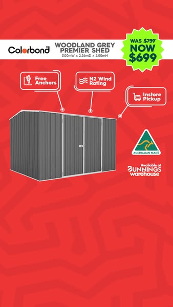 Woodland Grey® 3.00 x 2.26m Shed