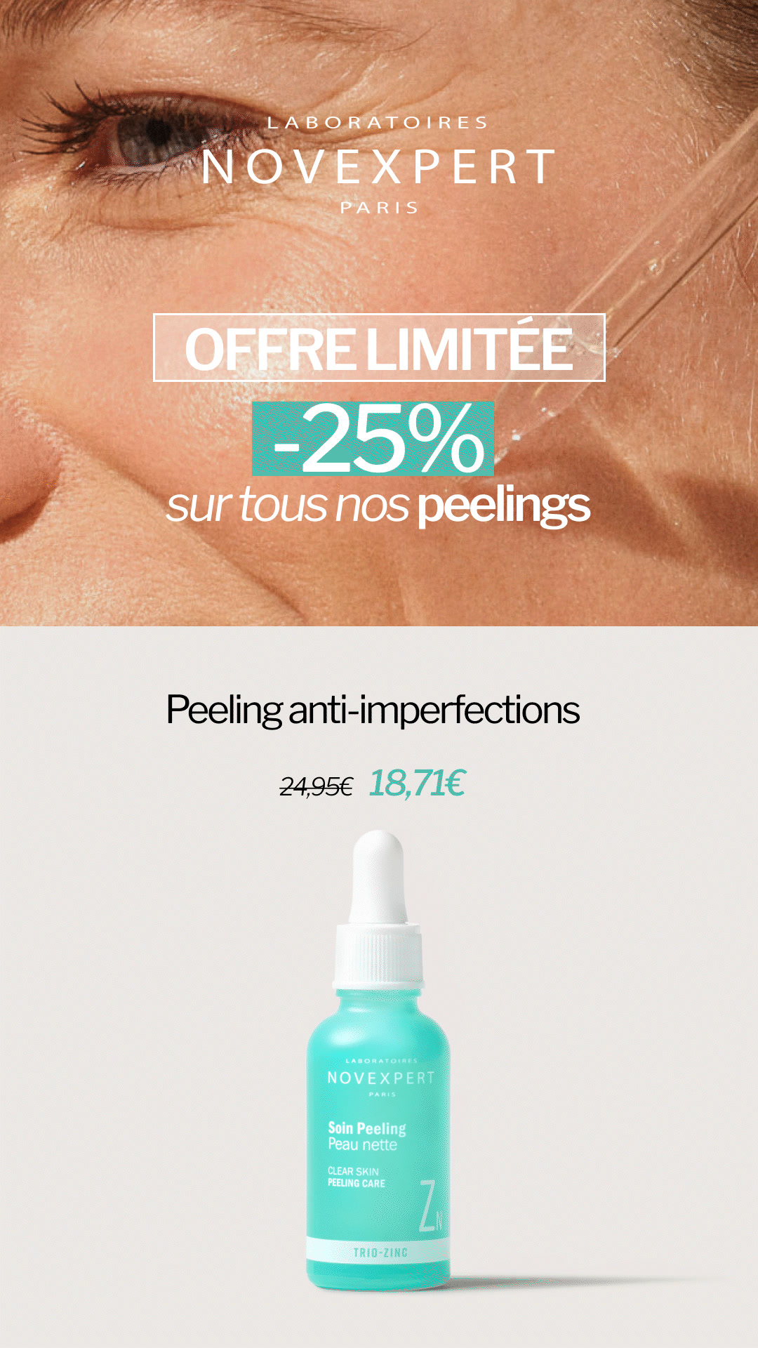 Offre printemps : -25% sur tous nos peelings ! 🌸
