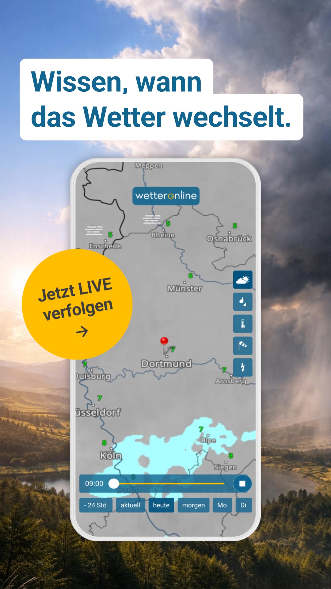 Dein Wetter. Verlässlich bei Regen & Kälte 🌧️