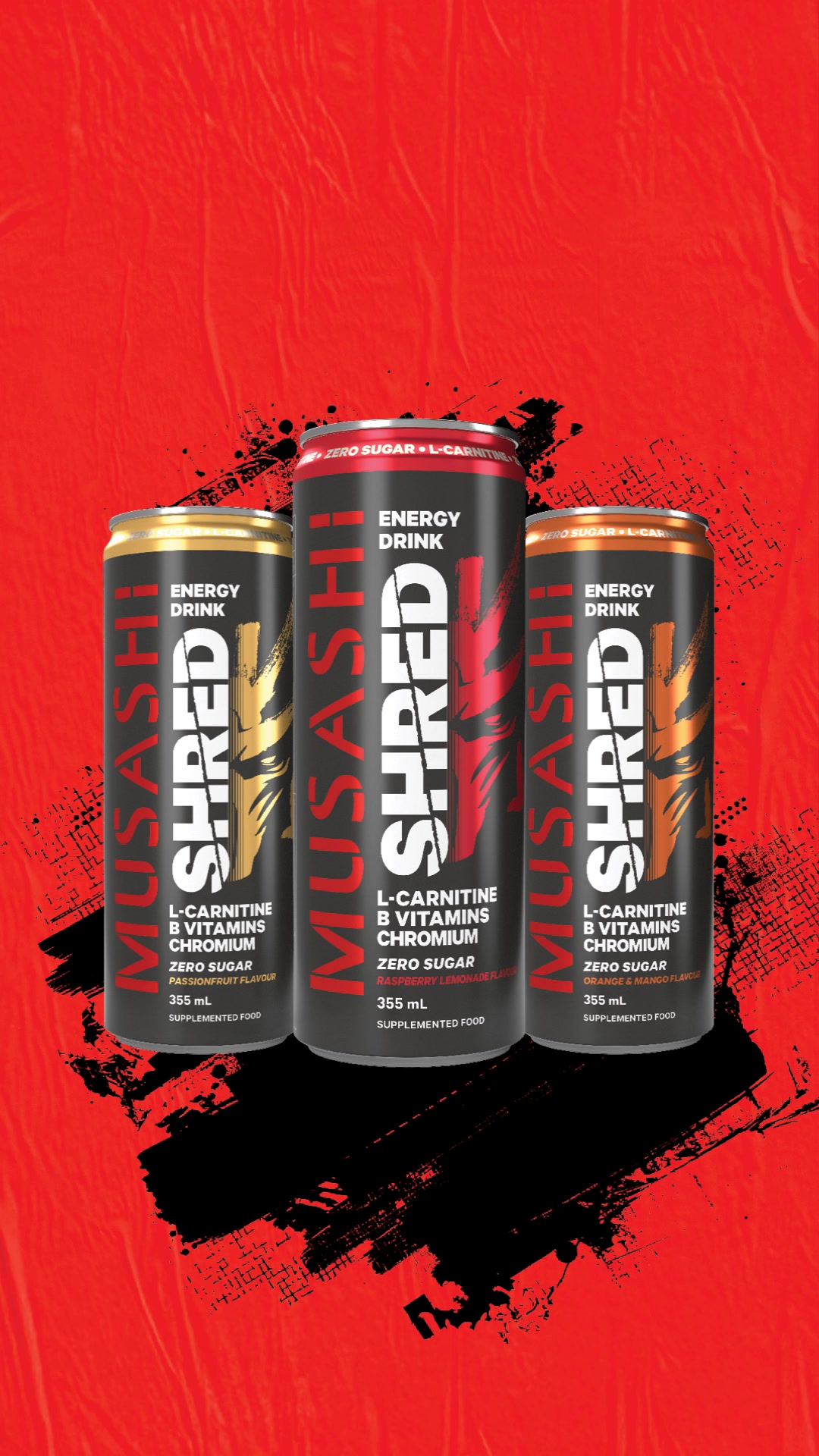 Never miss your energy hit again.
The NEW Musashi Shred Energy Drink has landed.