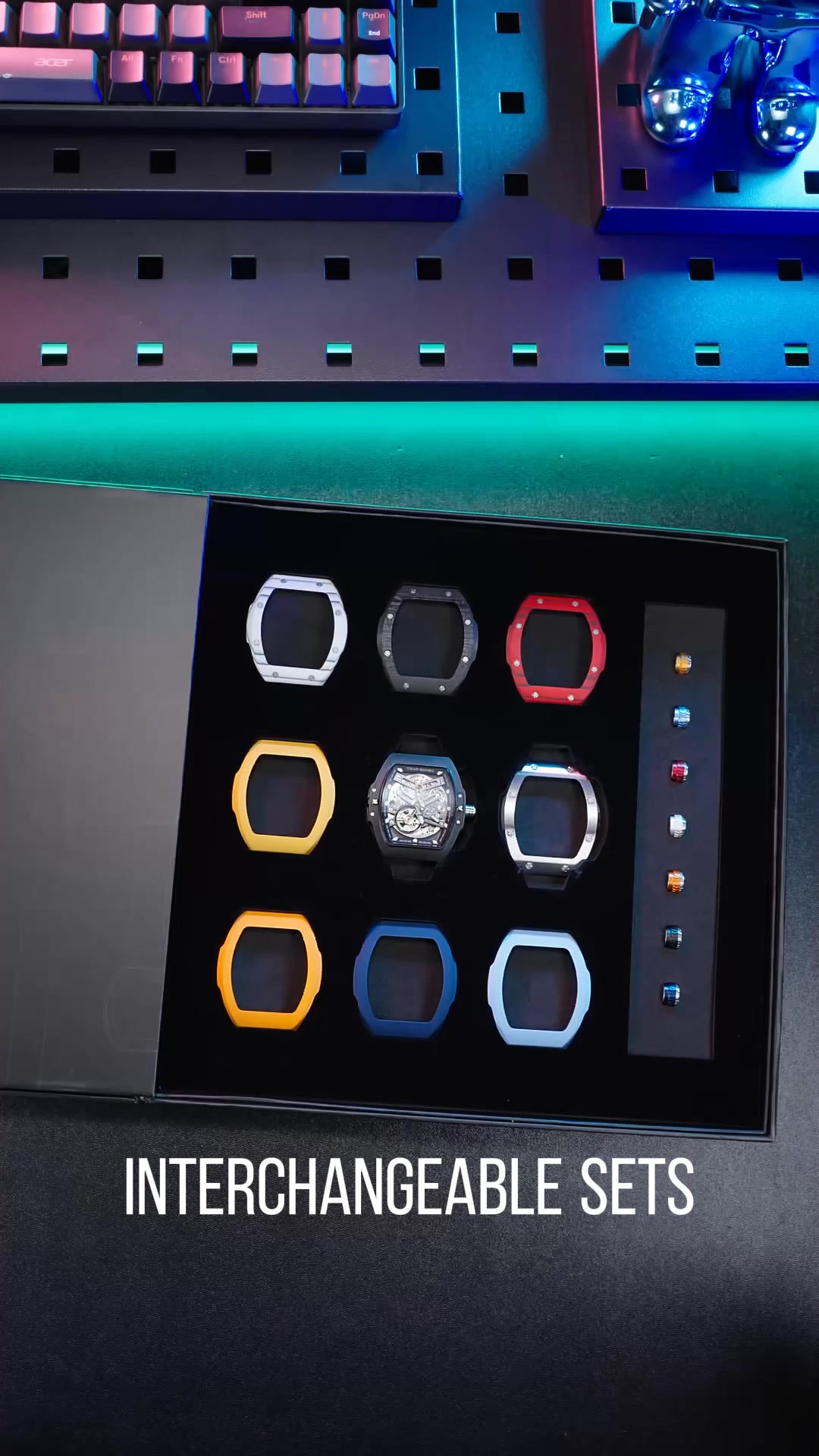 Modular Design: Swap colors. Switch straps.