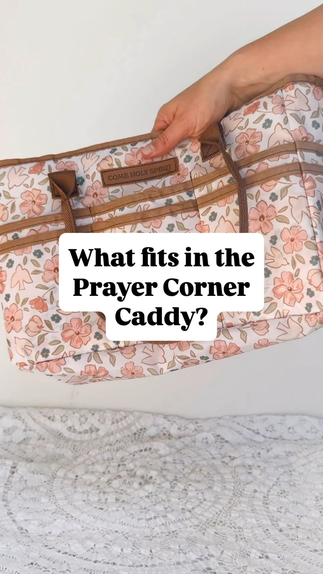 One of the biggest barriers to prayer is simply getting started, and so often, that’s because our prayer space (and supplies) aren’t ready when we are.

Enter: PRAYER CORNER CADDY designed to keep all your essentials within arm’s reach. Your Bible, devotionals, rosary, journal, pens, highlighters, you name it, can all have a home here so you’re always ready to pray the moment you sit down.

Our hope is that this caddy not only keeps your prayer life organized but also removes one of the biggest obstacles to prayer so nothing stands between you and that quiet, grace-filled time with the Lord.