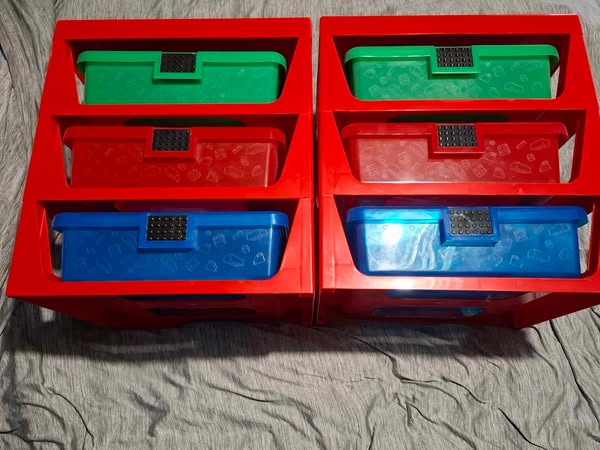 Lego storage drawers x 2. Each has three drawers