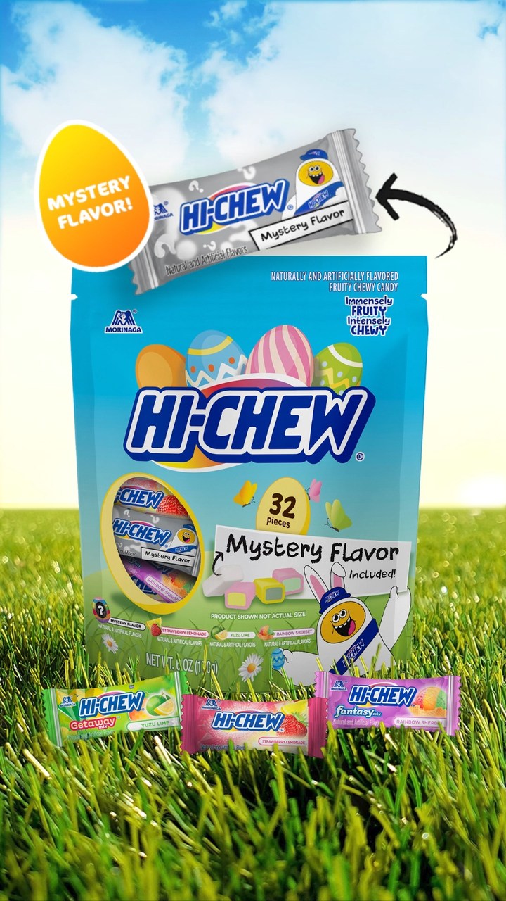 We're hiding something better than eggs this Easter... Introducing a brand NEW Mystery Flavor in our limited-edition HI-CHEW Easter Mystery Mix, available now! 🐣🍬

Chewbie wants to know… what do you think the Mystery Flavor is this time?