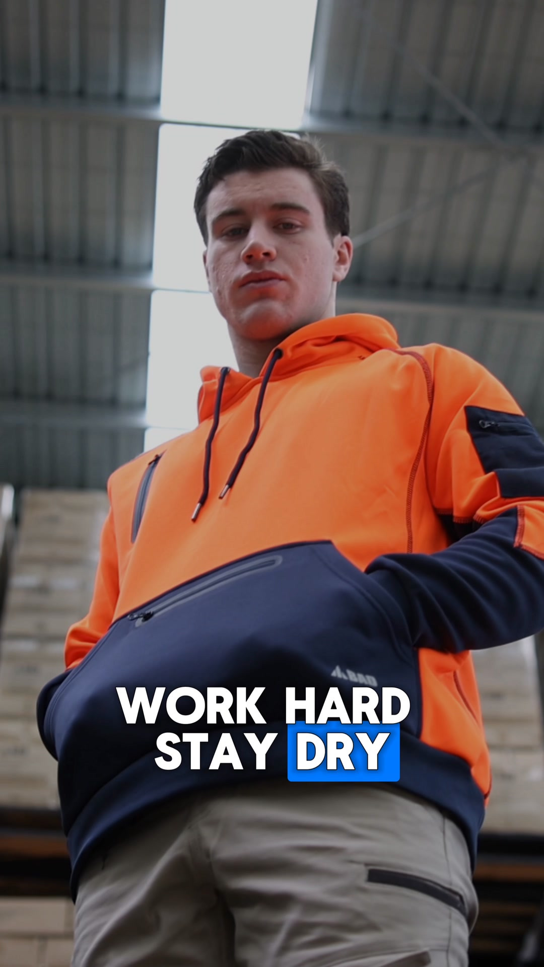 BAD WATERPROOF RAIN-DEFEND™ HI-VIS FLEECE HOODIE