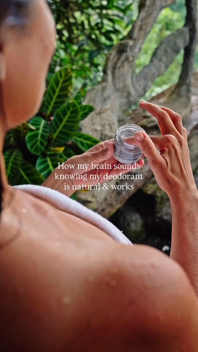 When your deodorant is natural and you don’t have to worry about it all day...⁠
⁠
your brain can finally relax 💛
