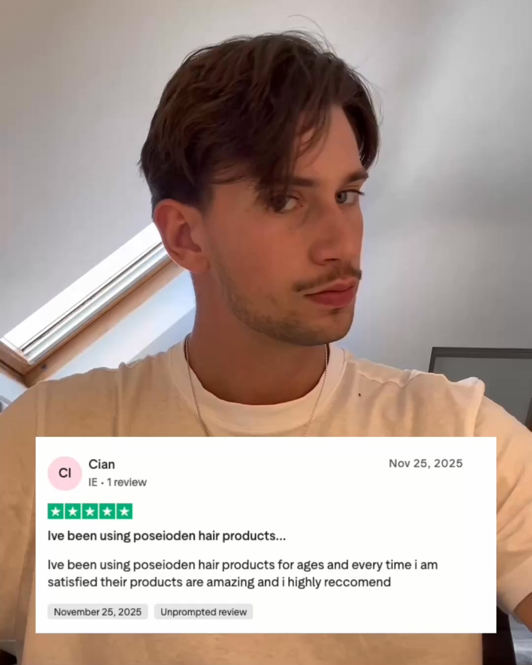 The proof is in the pudding.
Don’t believe us? Here’s one of our 180+ Trustpilot reviews 👆

Right now you can grab our Starter Bundle for just €44.95, featuring our three bestsellers:
• Sea Salt Spray
• Grooming Clay
• Texture Powder

Stop waiting around for good hair. Make the switch today, you won’t regret it.
And if you do? You’re covered with our 30-day money-back guarantee, no questions asked.

What are you waiting for?

13,000 happy customers 😁 4.7 stars on Trustpilot based on 180+ reviews 🌟