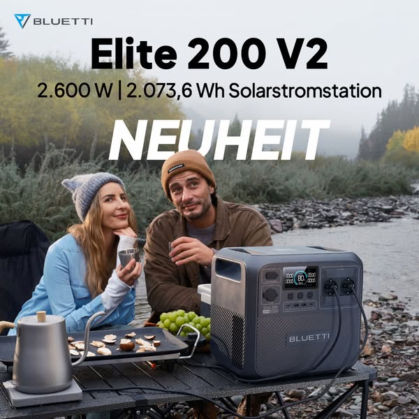 BLUETTI Elite 200 V2 Tragbare Powerstation | 2.600 W 2.073,6 Wh