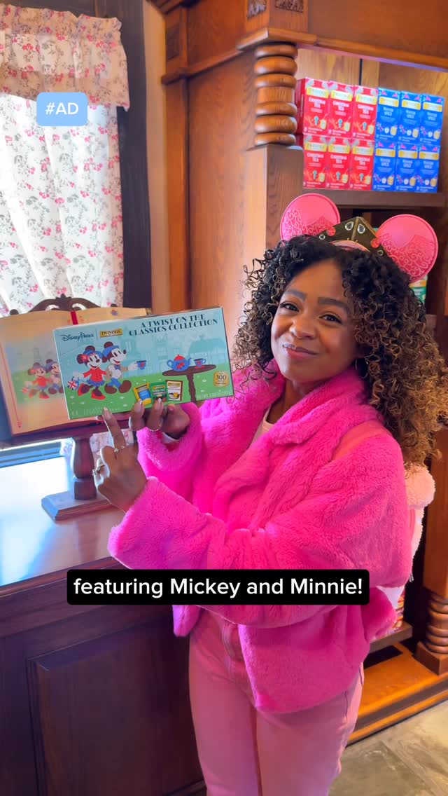 The tea is this collaboration has been years in the making 🫖 #ad Shopping the exclusive twiningsusa x disneyparks The Classics with a Twist collection at the Tea Caddy in the UK Pavilion at EPCOT! #twiningsusapartner