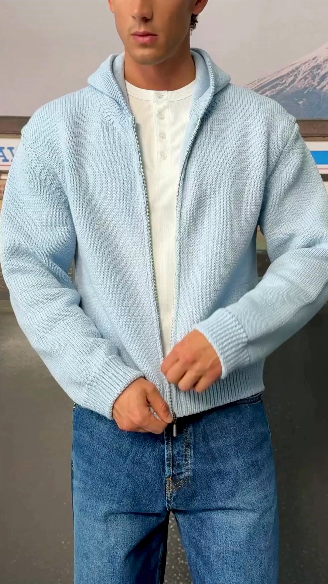 545 Knitted Zip Hoodie