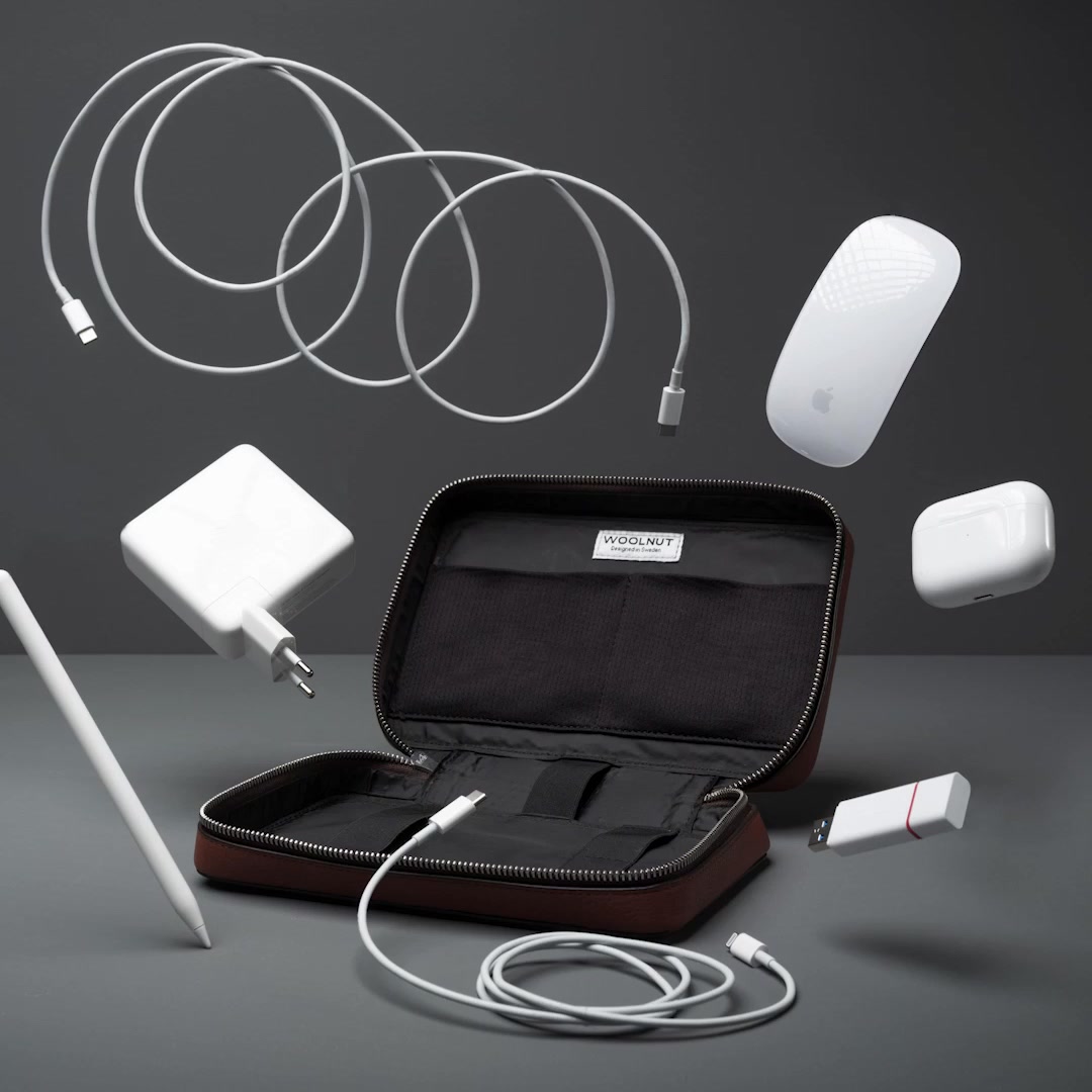 Tech accessories neatly organized