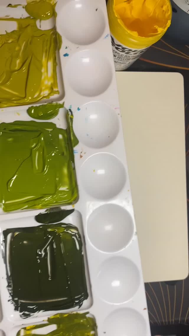 Painting made with yesterday's black and yellow palette mix! ⁠
.⁠
.⁠
.⁠
#limitedpalette #asmr #paintingasmr #palette #painting #paint #art #smallpainting #quickpainting #blackpaint #yellowpaint #black #yellow #artist #speedpaint