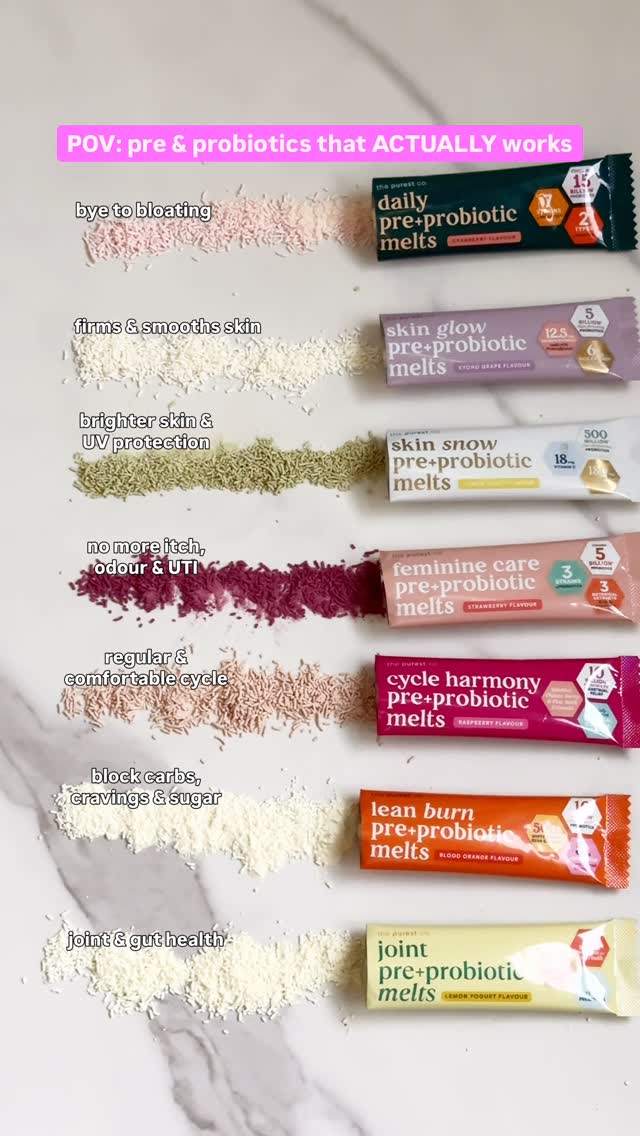 Not your typical pre and probiotics✨ pick the melts that best suits your body👆

#thepurestco #guthealth #healthandwellness #probiotics