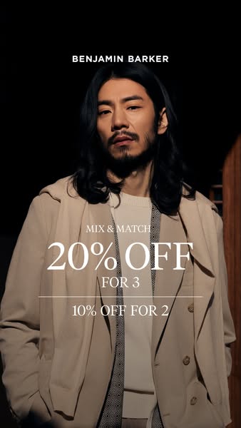 20% OFF for 3, 10% OFF for 2