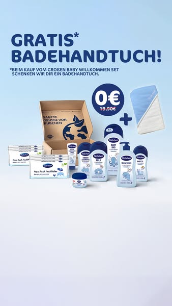 Alle Must-haves Produkte für die Babypflege zum Probieren in einem Set 👶