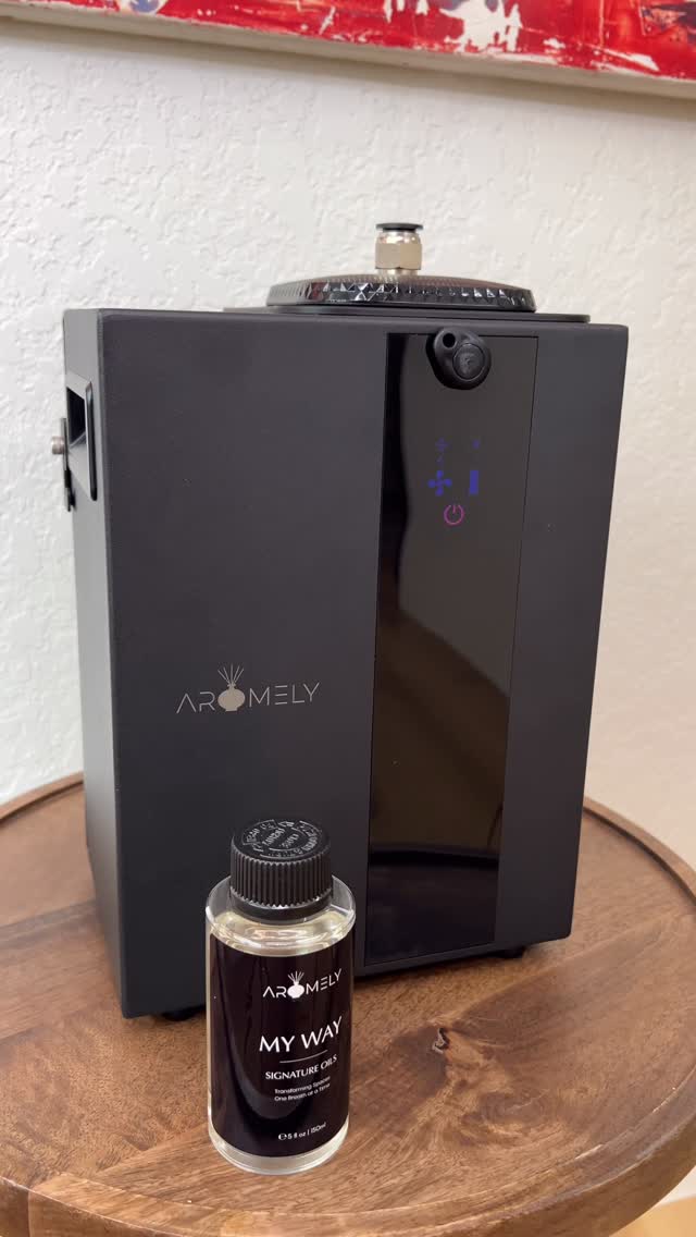 👋🏽 Say goodbye to old-fashioned candles, flower vases, and simmering pots of incense. Aromely is the easiest way to scent your home or office.

Our innovative smart diffusers use no water or heat, you never have to worry about soot, smoke, or residue ever again. The result: a cleaner, more consistent experience with no mess 🌿

Key Features:
✅ No residue
✅ Cold air diffusion technology transforms the essential oil into very fine, dry nanoparticles for more consistent coverage while maintaining the purity of the scent
✅ Safe for pets, children, and furniture
✅ Adjustable time setting 
✅ 100-800 ml oil capacity
✅ Stand-alone and wall-mounted
✅ Perfect for Home or Office

A one-stop shop for all your space-scent needs.